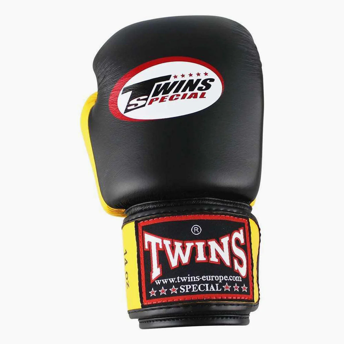 Thai boxing gloves Twins Special BGVL3 Black-Yellow  - Image 3
