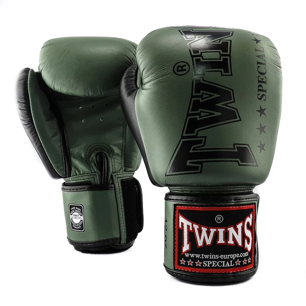 Thai boxing gloves Twins Special BGVL8 Green  - Image 2
