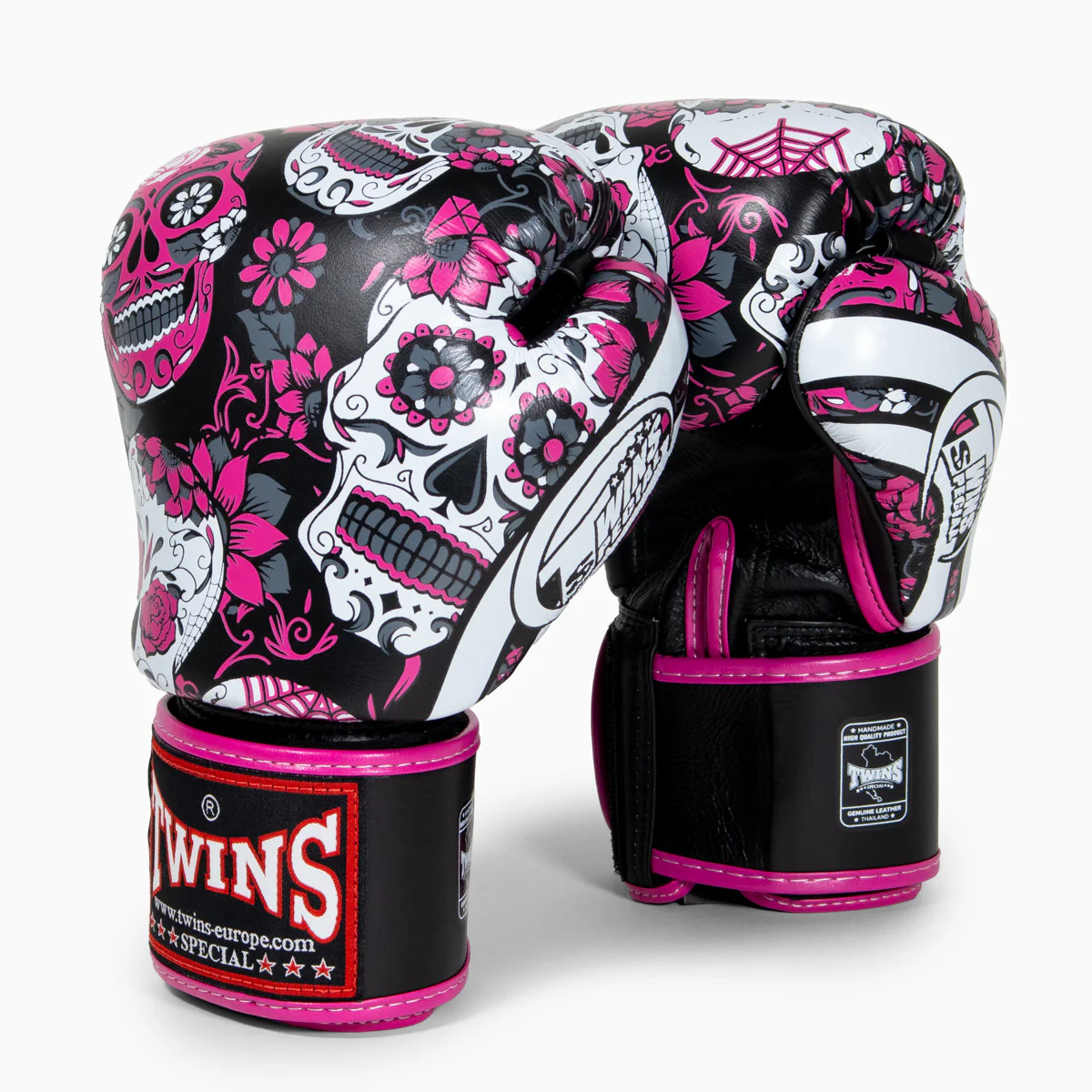 Thai boxing gloves Twins Special FBGVL 3 Skull Pink  - Image 2