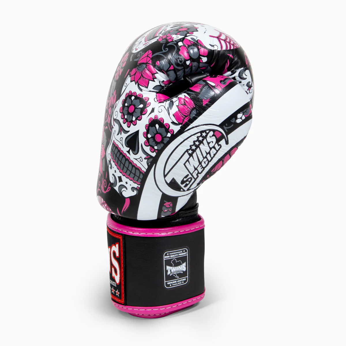 Thai boxing gloves Twins Special FBGVL 3 Skull Pink  - Image 3