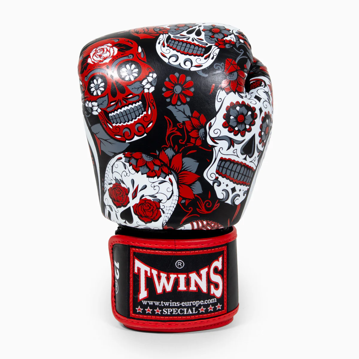 Thai boxing gloves Twins Special FBGVL 3 Skull Red  - Image 5