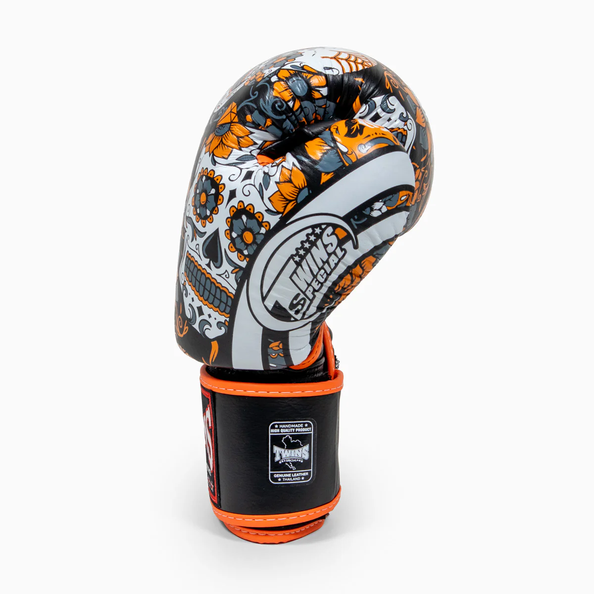 Thai boxing gloves Twins Special FBGVL 4 Skull Orange  - Image 3