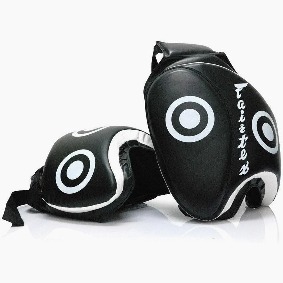 Thigh guards Fairtex TP3 Black-white  - Image 2