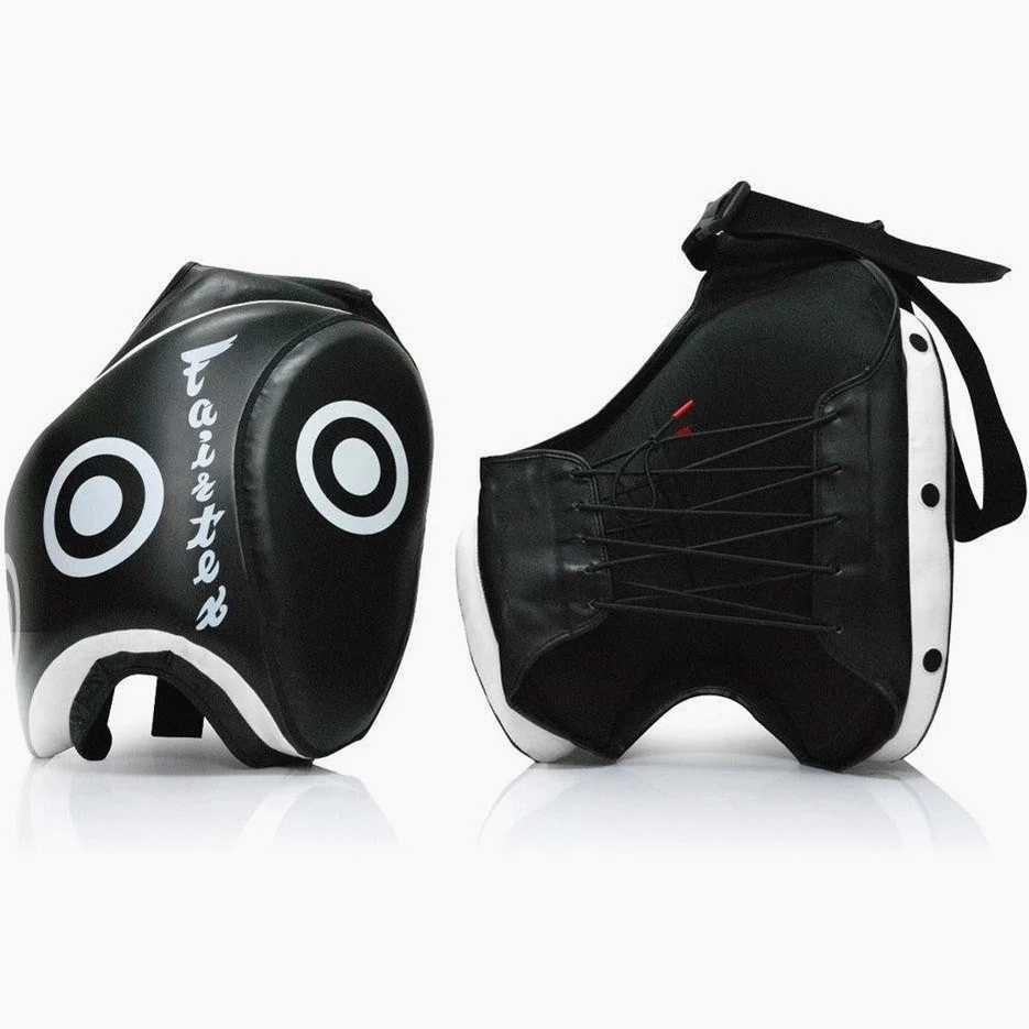 Thigh guards Fairtex TP3 Black-white  - Image 3